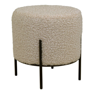 Pouf Alford, Beige, Poliestere, 35,5x35,5x37 cm, Seven Design