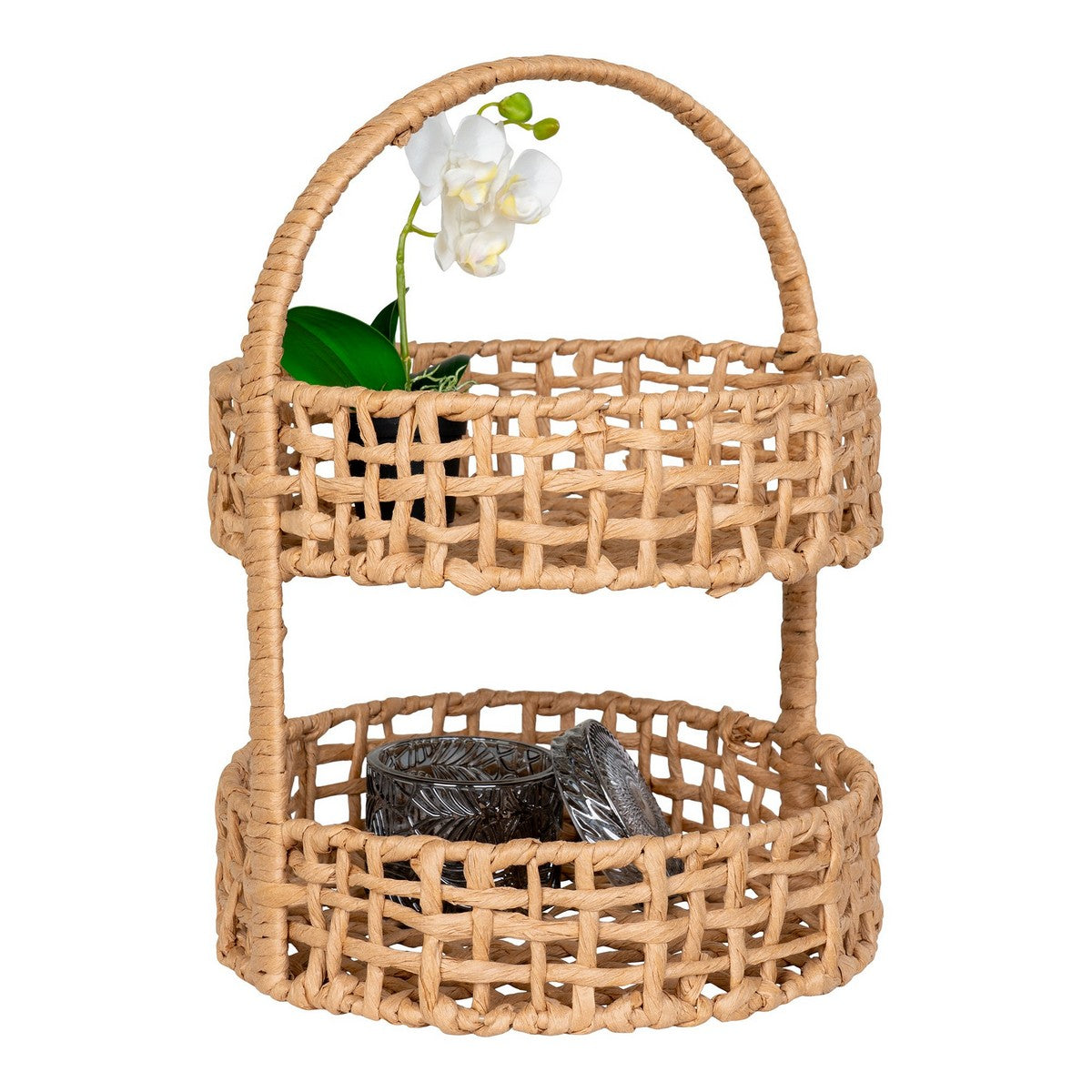 Vassoio Anadia, Marrone, Carta, 29x29x39 cm, Seven Design