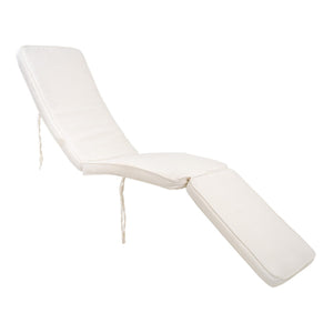 Cuscino per Sdraio Arrecife, Bianco, Cotone, 197x55x5 cm, Seven Design