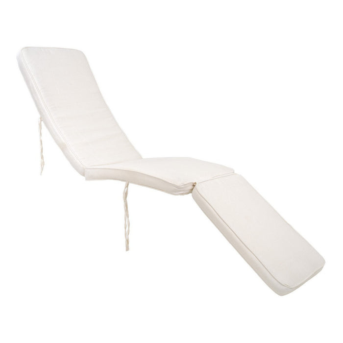 Cuscino per Sdraio Arrecife, Bianco, Cotone, 197x55x5 cm, Seven Design