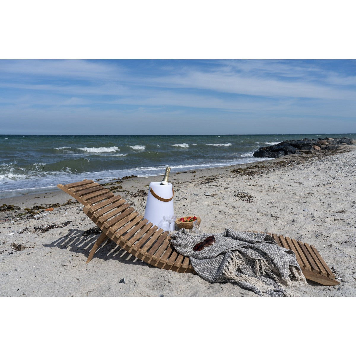 Sdraio Arrieta, Marrone, Legno, 160x50x25 cm, Seven Design