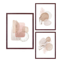 Set di 3 Quadri Aspen, Bianco, MDF, 40x30x1,5 cm, Seven Design