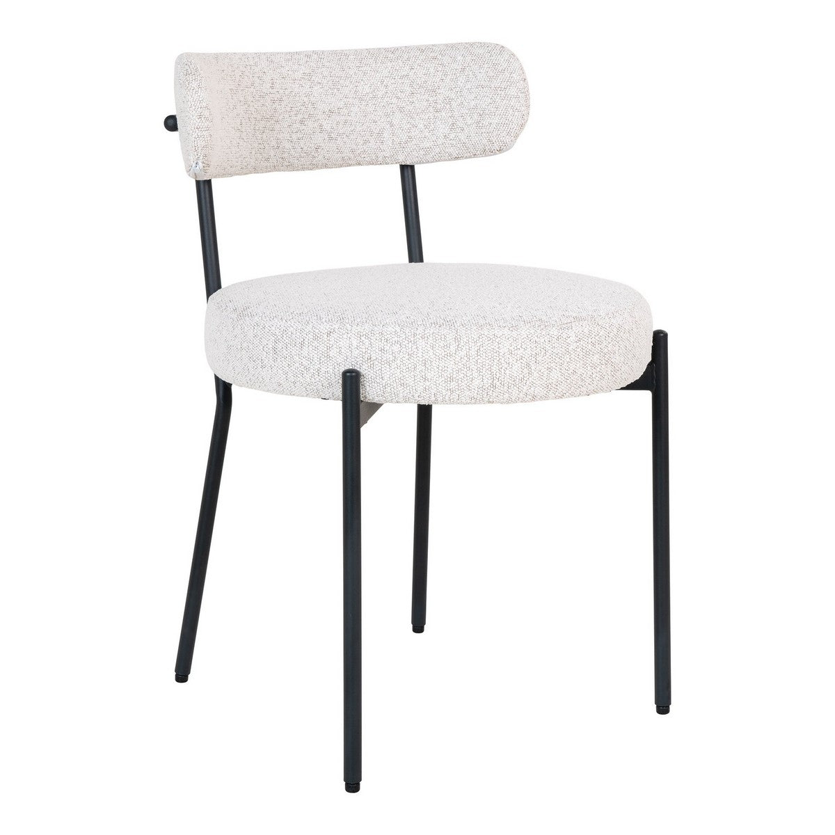 Set di 2 Sedie Badalona, Bianco, Poliestere, 49,5x47x72,5 cm, Seven Design