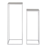 Tavolino Beja, Beige, Metallo, 22x22x60 cm, Seven Design