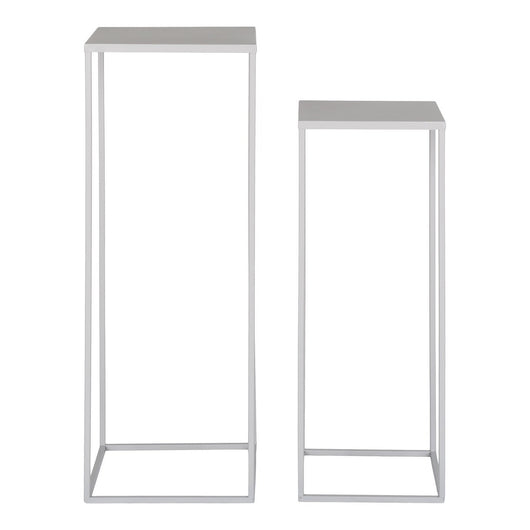 Tavolino Beja, Beige, Metallo, 22x22x60 cm, Seven Design