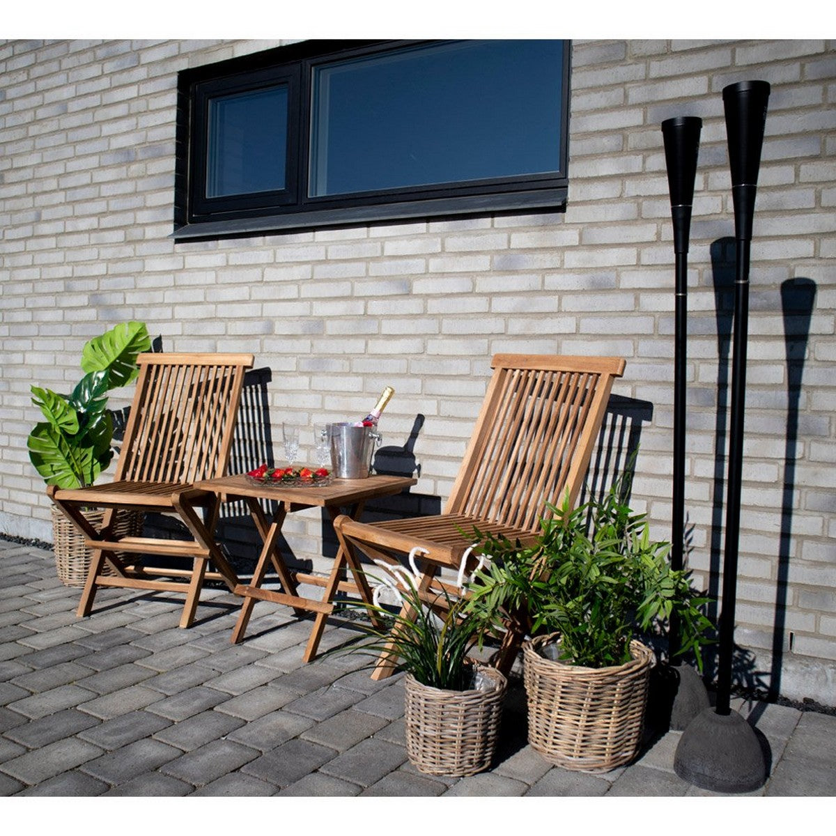 Set di 4 Cesti Portaoggetti Bogor, Marrone, Rattan, 40x40x35 cm, Seven Design