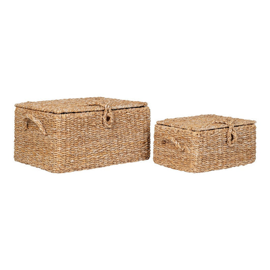 Set di 2 Cesti Portaoggetti Bogra, Marrone,  	Erba Marina, 28x40x20 cm, Seven Design