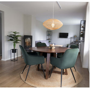 Tappeto Rotondo Bombay, Marrone, Juta, 180x180x1 cm, Seven Design