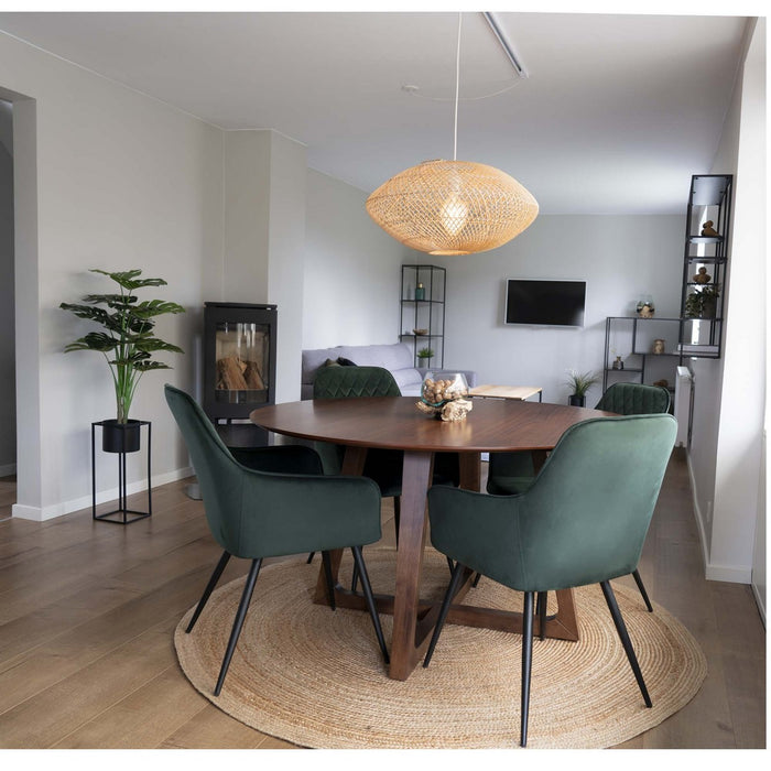 Tappeto Rotondo Bombay, Marrone, Juta, 180x180x1 cm, Seven Design