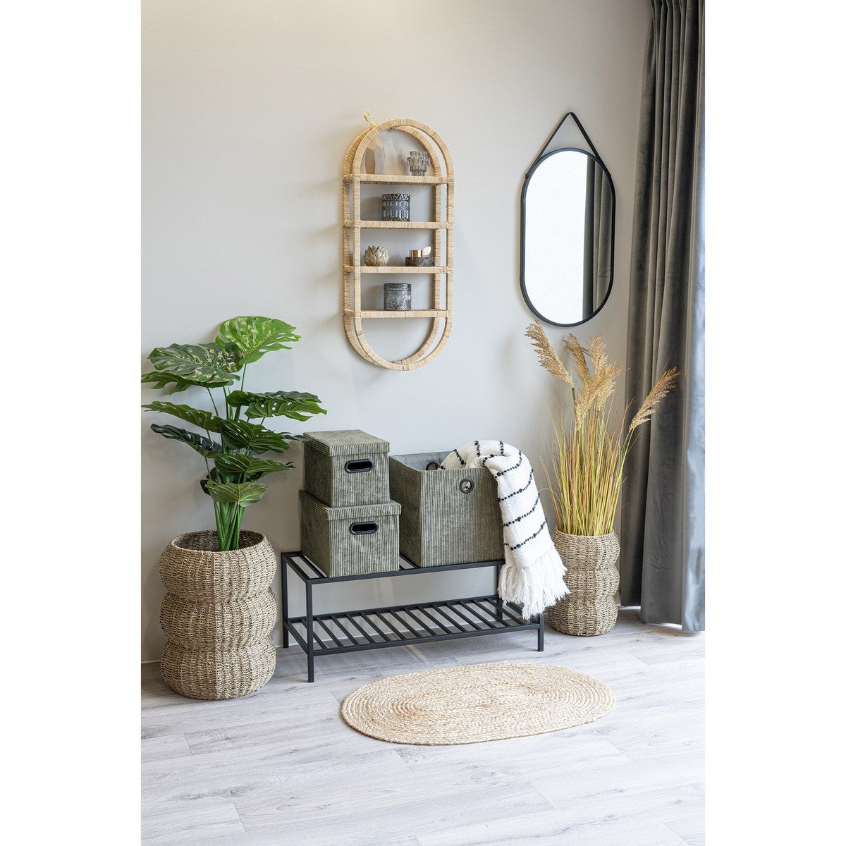 Zerbino Bombay, Marrone, Juta, 80x50x1 cm, Seven Design