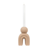Portacandela Candle, Marrone, Gres, 6,5x10,5x17 cm, Seven Design