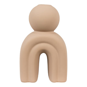 Portacandela Candle, Marrone, Gres, 6,5x10,5x17 cm, Seven Design