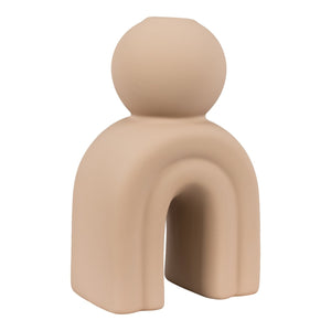 Portacandela Candle, Marrone, Gres, 6,5x10,5x17 cm, Seven Design