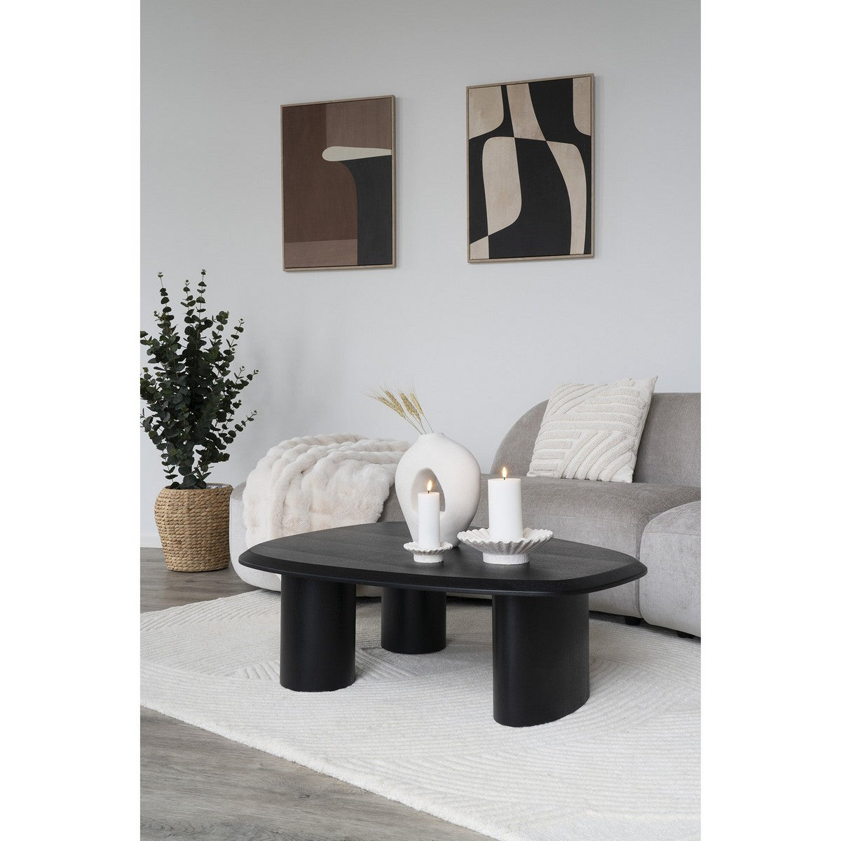 Stampa su Tela con Cornice Cape 1, Marrone, Poliestere, 2,5x50x70 cm, Seven Design