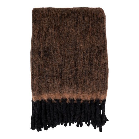 Plaid Carmel, Marrone, Lana, 170x130x0,5 cm, Seven Design