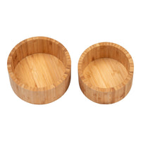 Set di 2 Cesti Portaoggetti Chefalu, Marrone, Bamboo, 15x15x8 cm, Seven Design