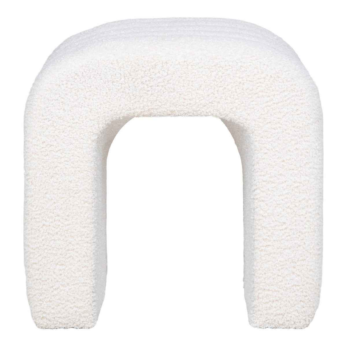 Pouf Colma, Bianco, Poliestere, 35x41x36,5 cm, Seven Design