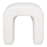 Pouf Colma, Bianco, Poliestere, 35x41x36,5 cm, Seven Design