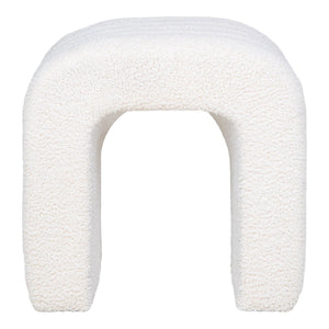 Pouf Colma, Bianco, Poliestere, 35x41x36,5 cm, Seven Design