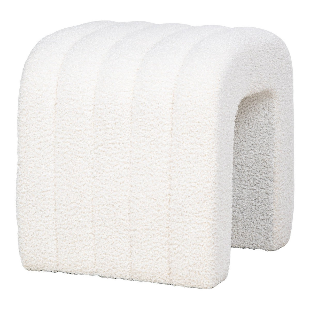 Pouf Colma, Bianco, Poliestere, 35x41x36,5 cm, Seven Design