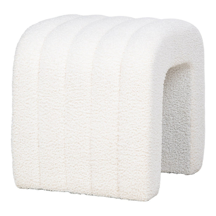 Pouf Colma, Bianco, Poliestere, 35x41x36,5 cm, Seven Design