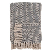 Plaid Cort, Grigio, Cotone, 160x130x1 cm, Seven Design
