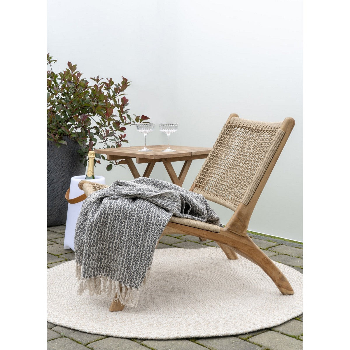 Plaid Cort, Grigio, Cotone, 160x130x1 cm, Seven Design