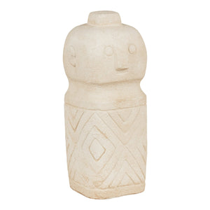 Vaso Decorativo Decoration, Beige, Ceramica, 6,5x6,5x15 cm, Seven Design