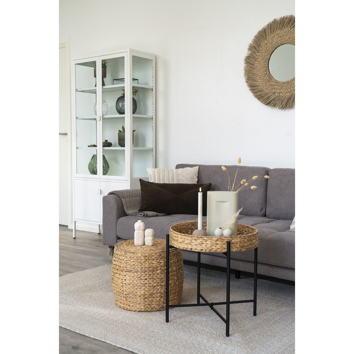 Vaso Decorativo Decoration, Beige, Ceramica, 5,5x5,5x10 cm, Seven Design