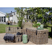 Set di 3 Cesti Portaoggetti Depok, Marrone, Rattan, 81x51x48 cm, Seven Design