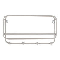 Appendiabiti da Parete Feira, Grigio, Metallo, 15x45x25 cm, Seven Design