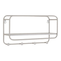 Appendiabiti da Parete Feira, Grigio, Metallo, 15x45x25 cm, Seven Design