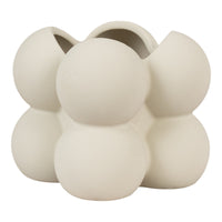 Vaso Decorativo Flowerpot, Bianco, Gres, 9x9x8 cm, Epikasa