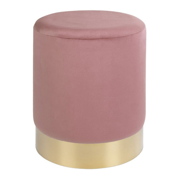Pouf Gamby, Rosa, Velluto, 34x34x43 cm, Seven Design