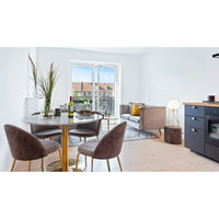 Set di 2 Sedie Geneve, Grigio, Velluto, 52x51x78 cm, Seven Design