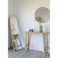 Tavolo Consolle Girona, Marrone, Legno, 90x30x80 cm, Seven Design