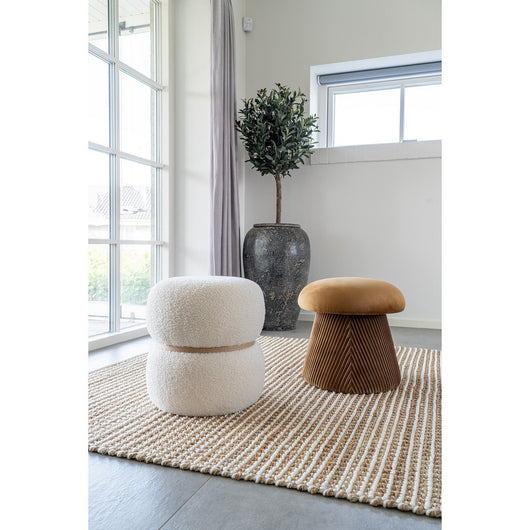 Pouf Hampton, Marrone, MDF, 39x39x42 cm, Seven Design