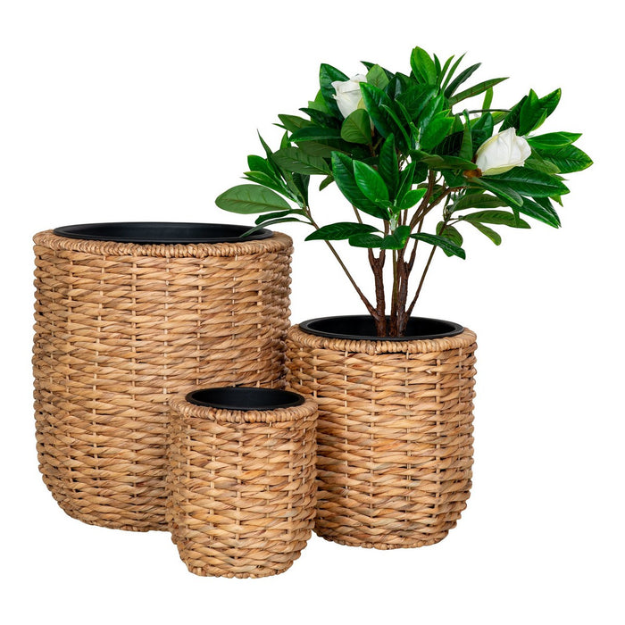 Set di 3 Cesti Portaoggetti Hanoi, Marrone, Giacinto d'Acqua, 49x49x51,5 cm, Seven Design