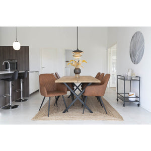 Set di 2 Sedie Harbo, Marrone, Plastica, 65x57x87 cm, Seven Design