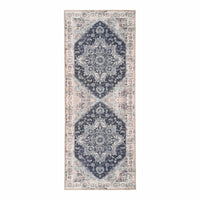 Tappeto Rettangolare Havana, Blu, Polistirene Cinigliato, 200x80x1 cm, Seven Design