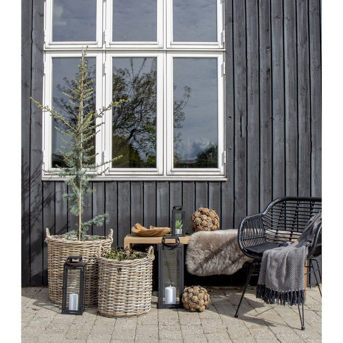 Set di 2 Cesti Portaoggetti Indo, Marrone, Rattan, 50x50x58 cm, Seven Design