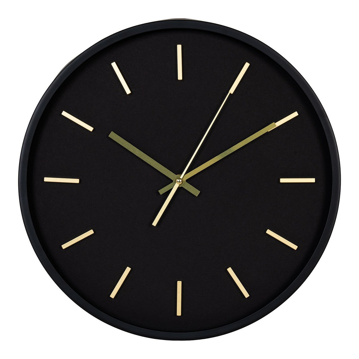 Orologio da Parete Kensington, Nero, Plastica, 4,5x35x35 cm, Seven Design