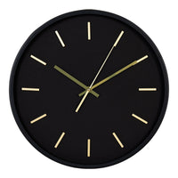 Orologio da Parete Kensington, Nero, Plastica, 4,5x35x35 cm, Seven Design