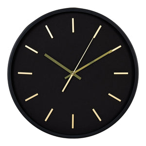 Orologio da Parete Kensington, Nero, Plastica, 4,5x35x35 cm, Seven Design