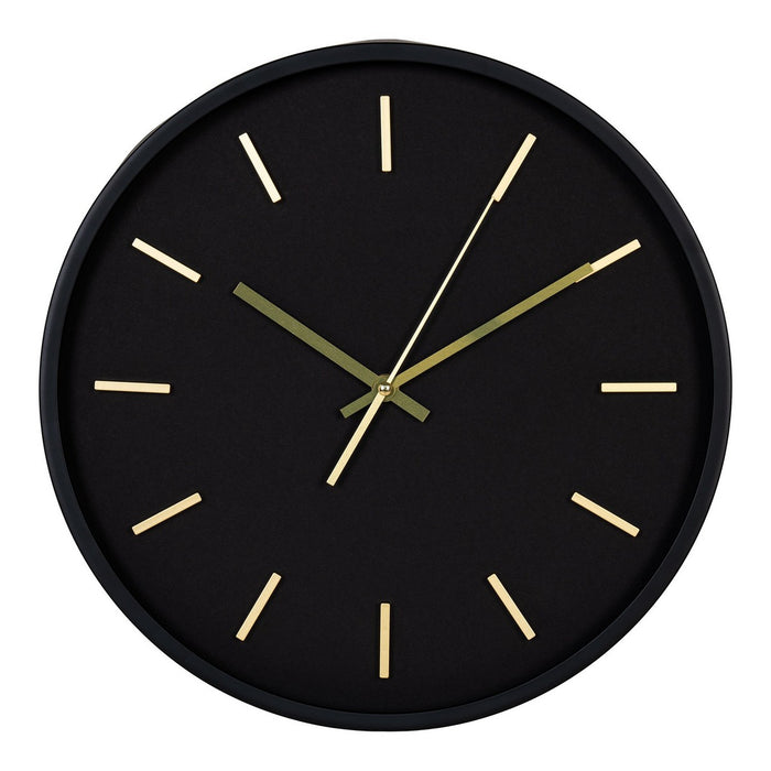 Orologio da Parete Kensington, Nero, Plastica, 4,5x35x35 cm, Seven Design
