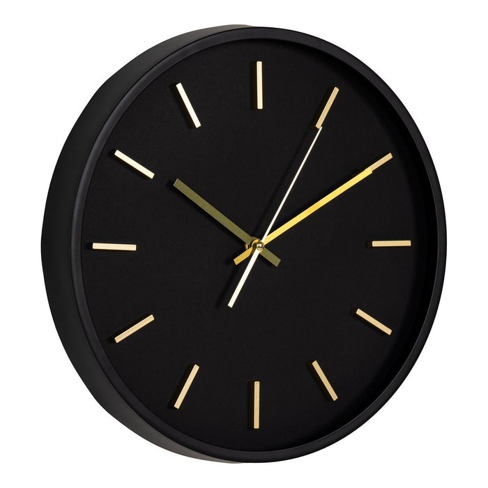 Orologio da Parete Kensington, Nero, Plastica, 4,5x35x35 cm, Seven Design