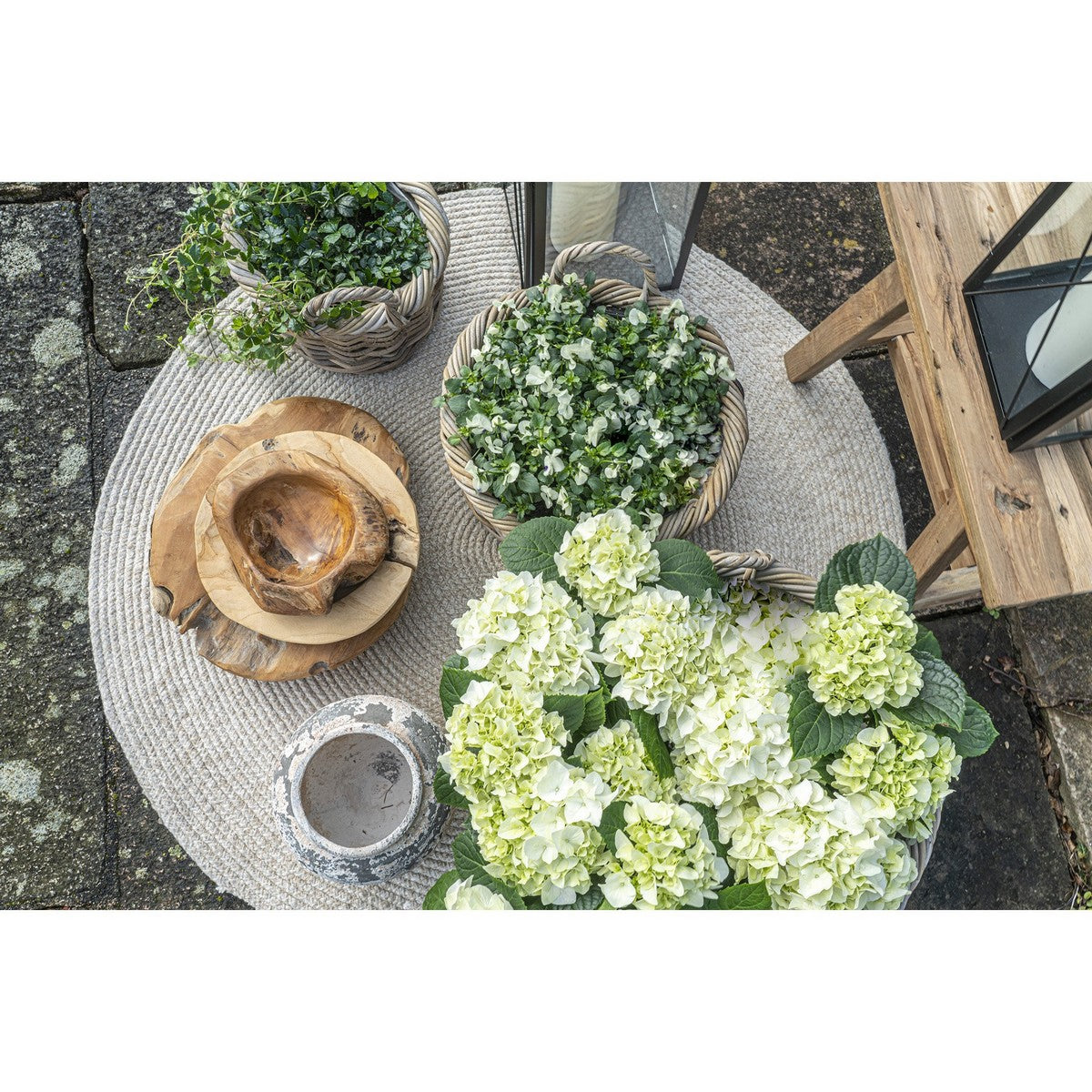 Set di 3 Cesti Portaoggetti Kuta, Marrone, Rattan, 50x50x28 cm, Seven Design