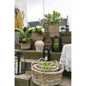 Set di 3 Cesti Portaoggetti Kuta, Marrone, Rattan, 50x50x28 cm, Seven Design