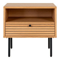 Comodino Kyoto, Marrone, Legno, 40x50x50 cm, Seven Design