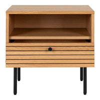 Comodino Kyoto, Marrone, Legno, 40x50x50 cm, Seven Design